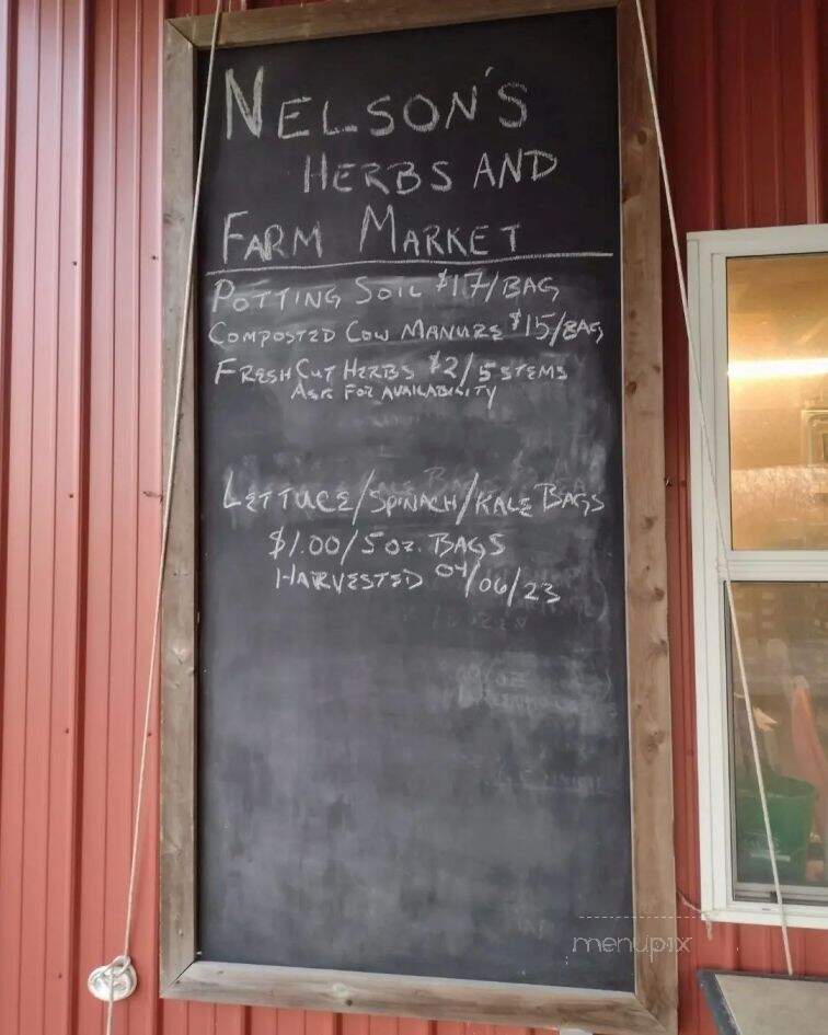 Nelson's Herbs - Edwardsburg, MI menu_pic