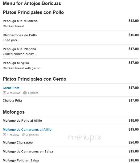 Antojos Boricuas - Kissimmee, FL menu_pic