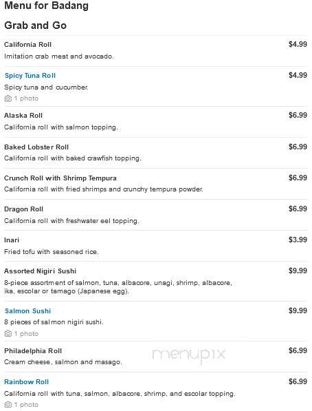 Badang - Irvine, CA menu_pic