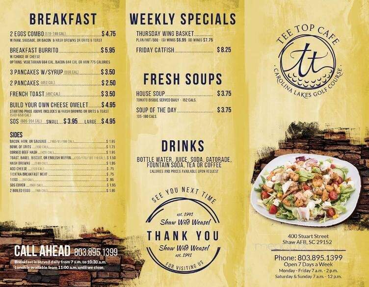 Tee Top Cafe - Shaw Air Force Base, SC