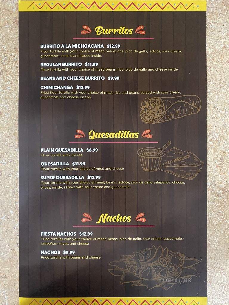 Las Michoacanas - Eureka, CA menu_pic