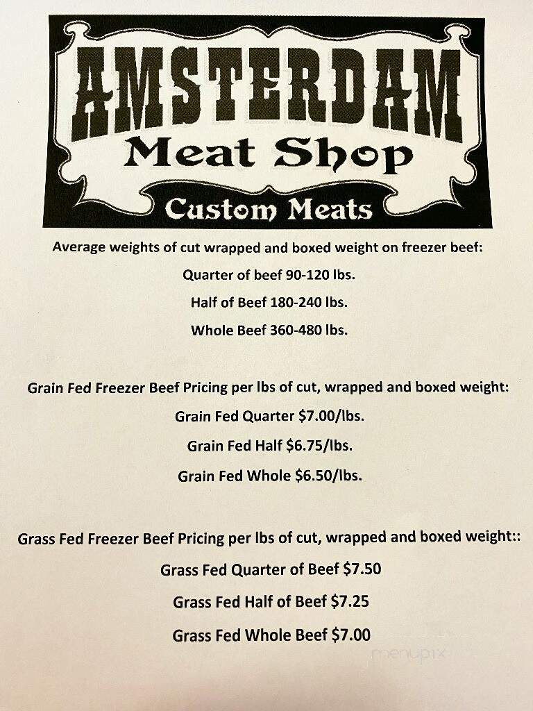 Amsterdam Meat Shop - Manhattan, MT menu_pic