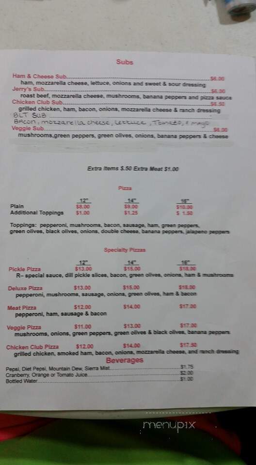 R-Place - Fostoria, OH menu_pic