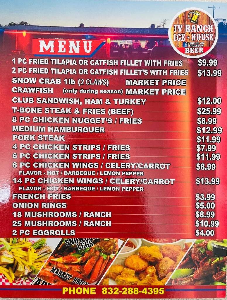 JV Ranch Ice House - Houston, TX menu_pic