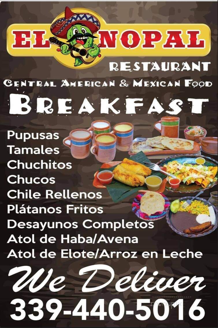El Nopal Restaurant - Lynn, MA menu_pic