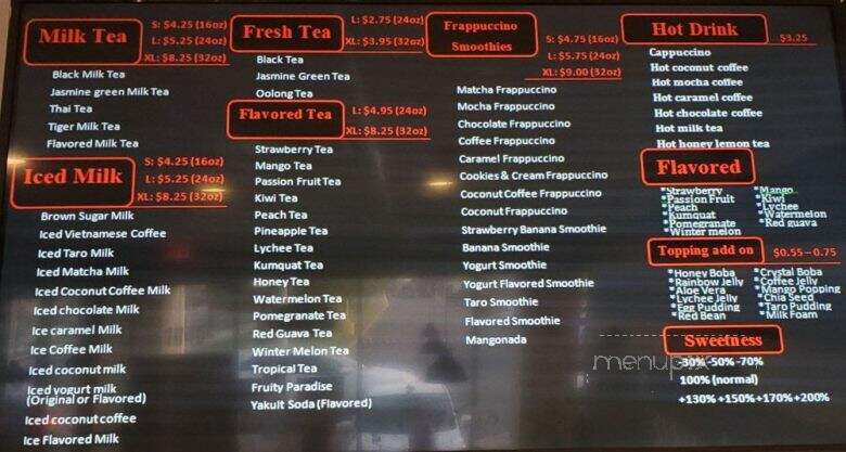 V Tea House - Colton, CA menu_pic