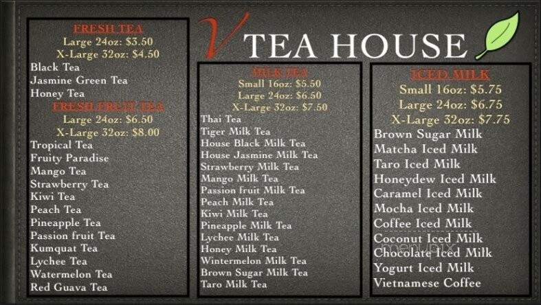 V Tea House - Colton, CA menu_pic