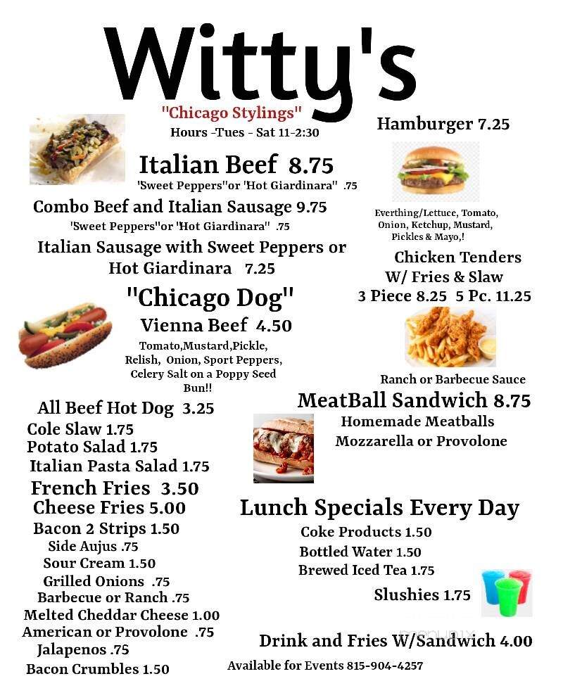 Witty's - Whitehall, MI menu_pic