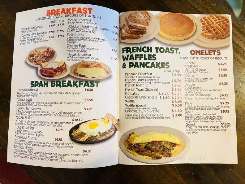 Spah Grill - Batesville, AR menu_pic