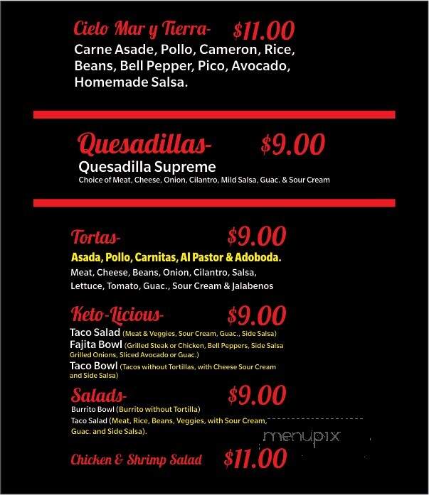 El Patron Hot Mexican Grill - Klamath Falls, OR menu_pic