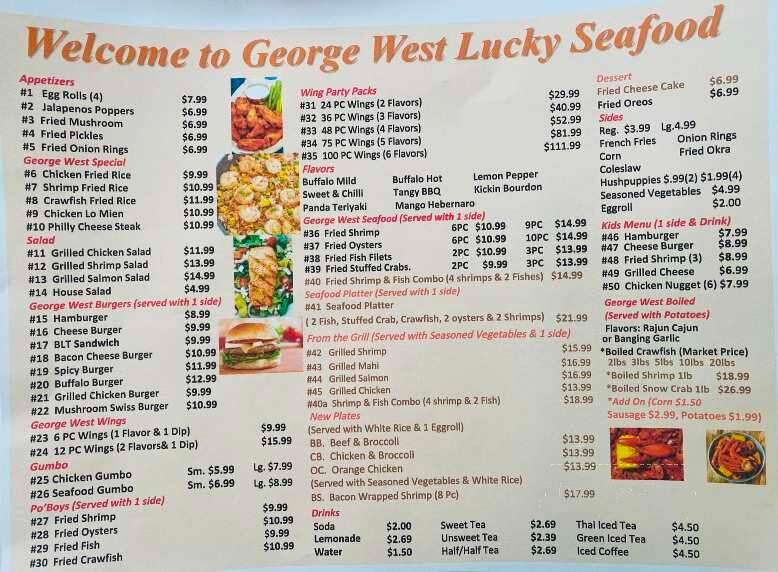 Lucky Seafood - George West, TX menu_pic
