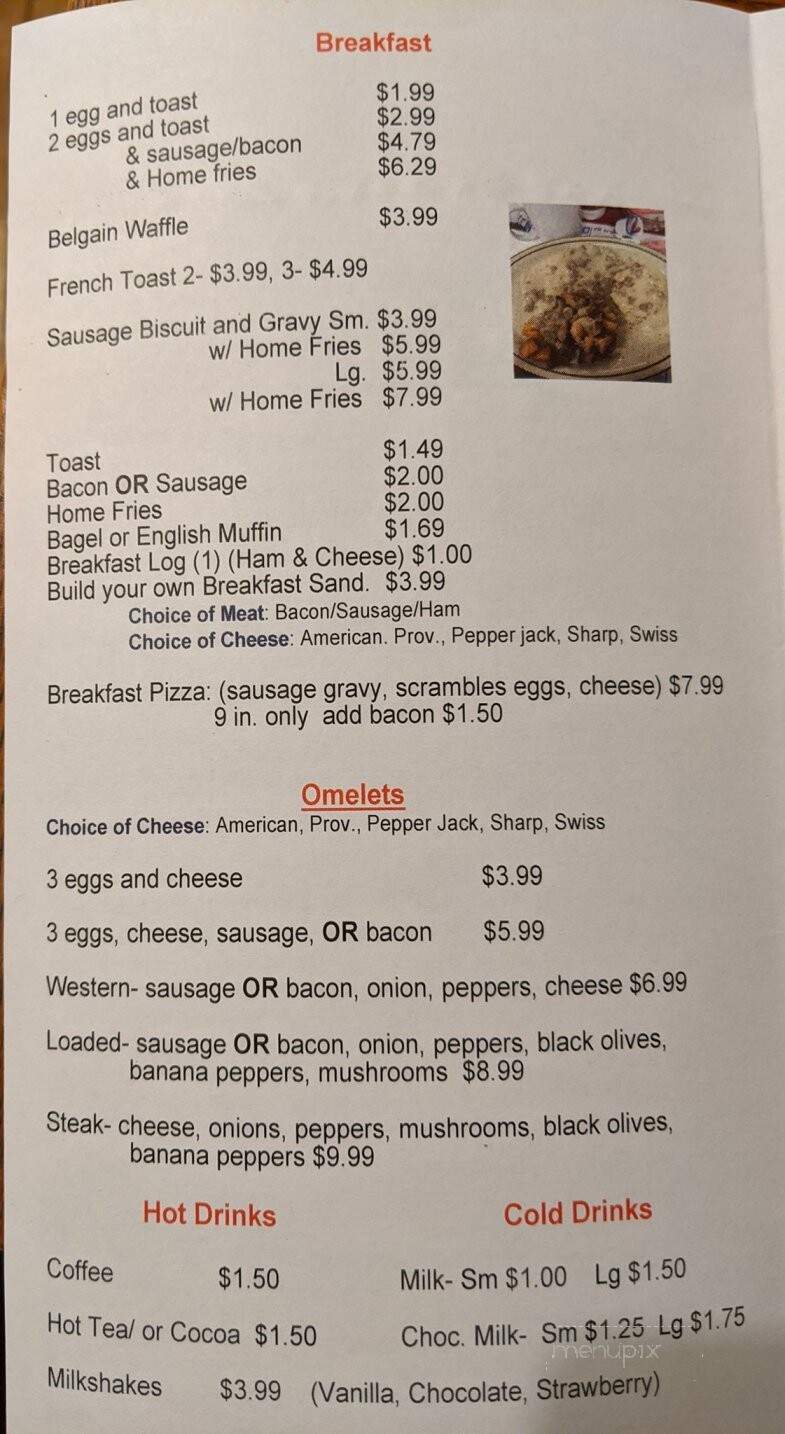 Deb's Lil Deli - West Clarksville, NY menu_pic