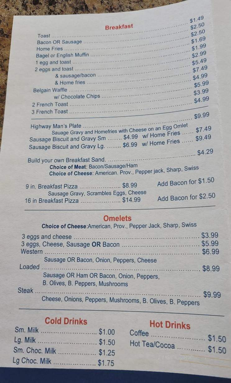 Deb's Lil Deli - West Clarksville, NY menu_pic
