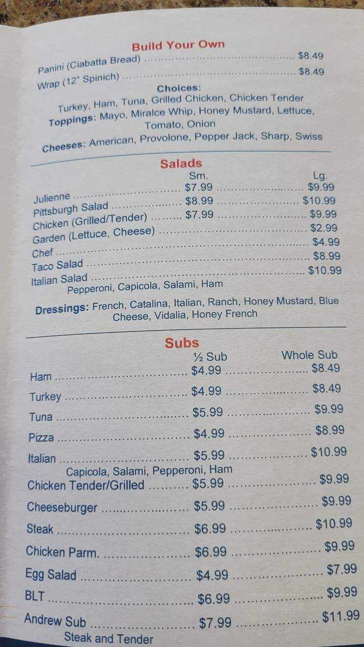 Deb's Lil Deli - West Clarksville, NY menu_pic