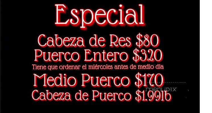 El Ranchito Market - Live Oak, CA menu_pic