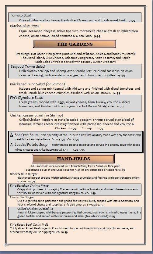 Fin n Filet - Greenwood, SC menu_pic