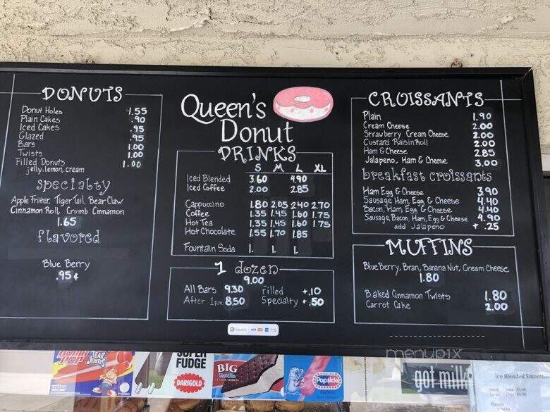 Queen's Donut - Pomona, CA menu_pic