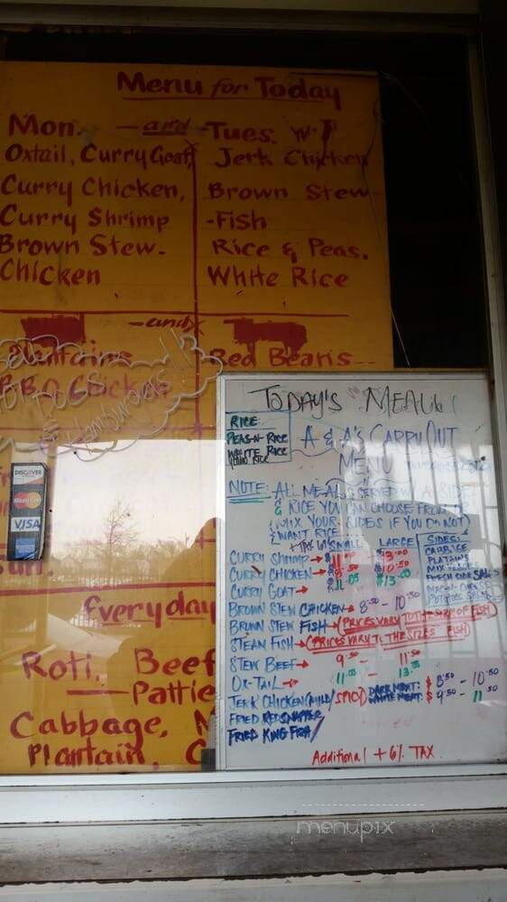 A & A's Caribbean Amer Carry - Baltimore, MD menu_pic
