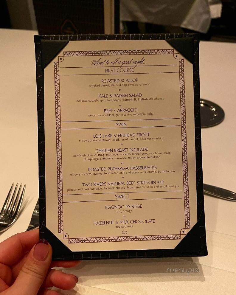 Taste - Victoria, BC menu_pic