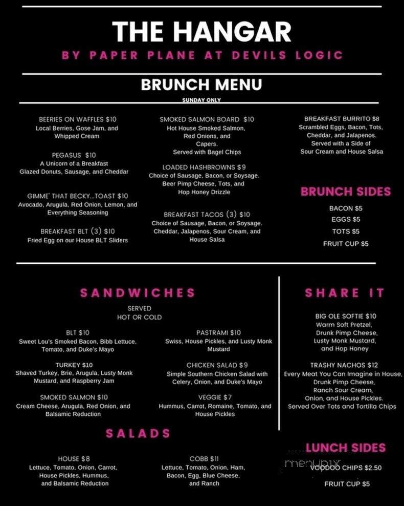 Devil's Logic Brewing - Charlotte, NC menu_pic