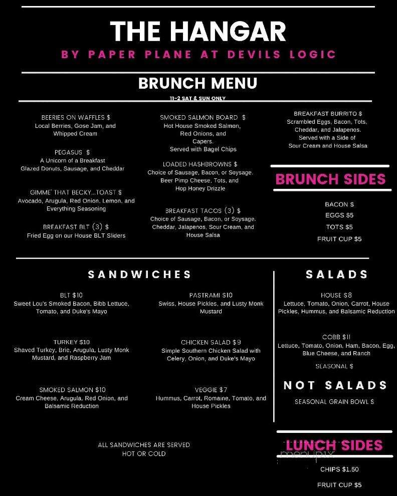 Devil's Logic Brewing - Charlotte, NC menu_pic