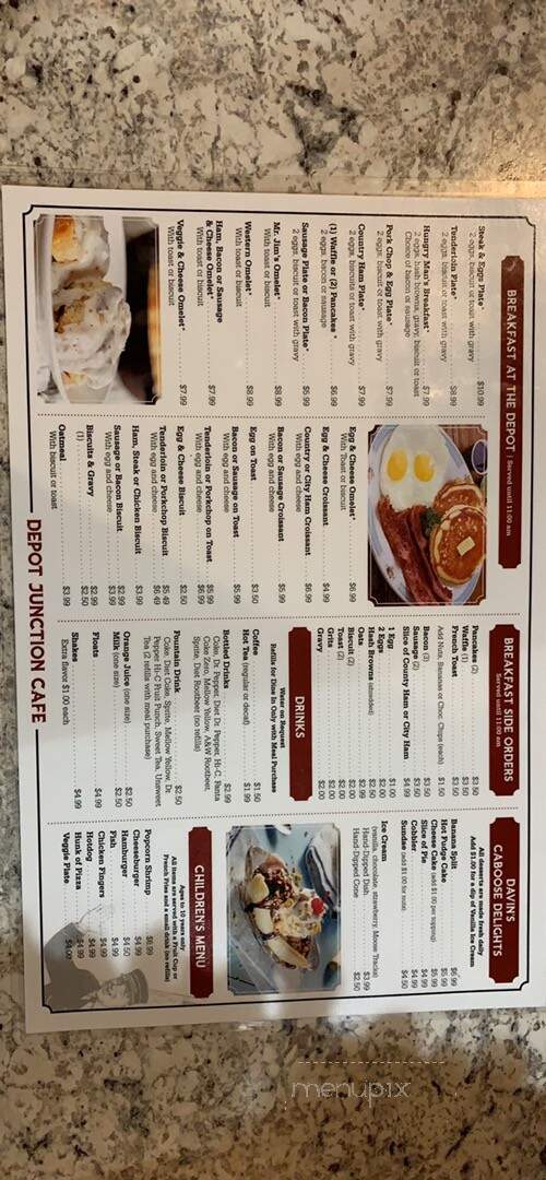 Depot Restaurant - Watertown, TN menu_pic