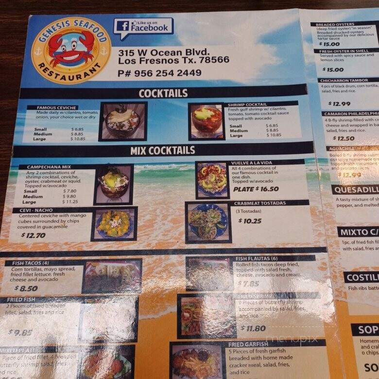 Genesis Cocktails - Los Fresnos, TX menu_pic