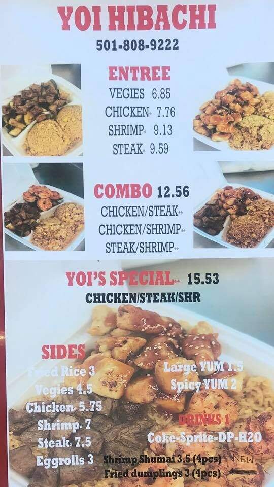 YOI Hibachi - Vilonia, AR menu_pic