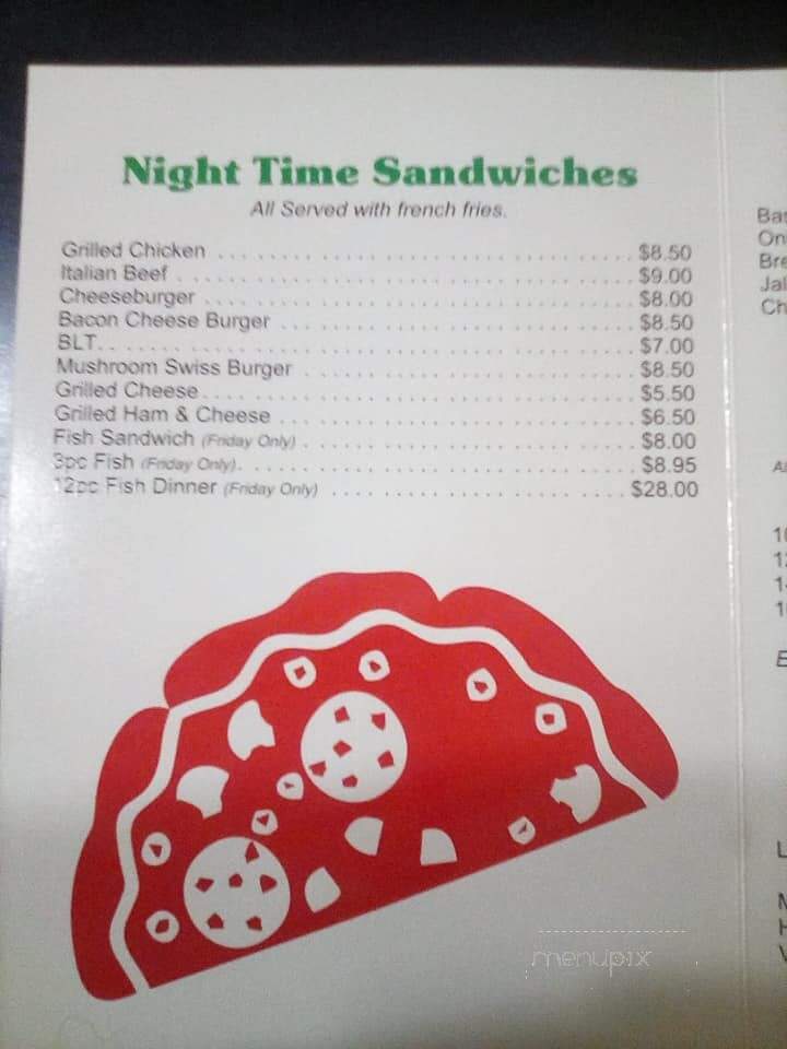 Main Street Cafe - Necedah, WI menu_pic
