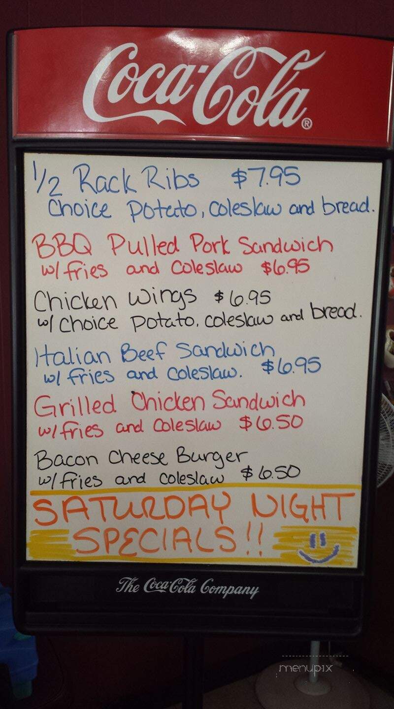 Main Street Cafe - Necedah, WI menu_pic