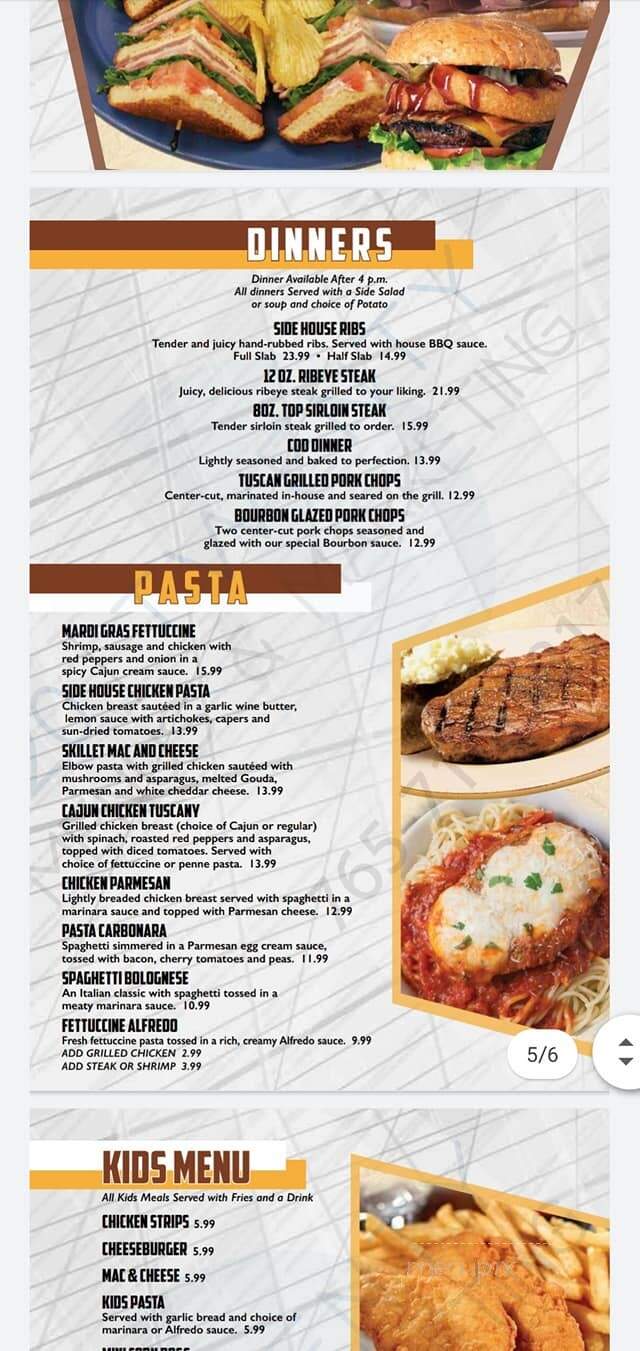 Sunrise House Of Pancakes - Plymouth, IN menu_pic