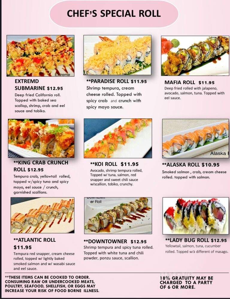 Yamato Philadelphia Steakhouse - Philadelphia, MS menu_pic