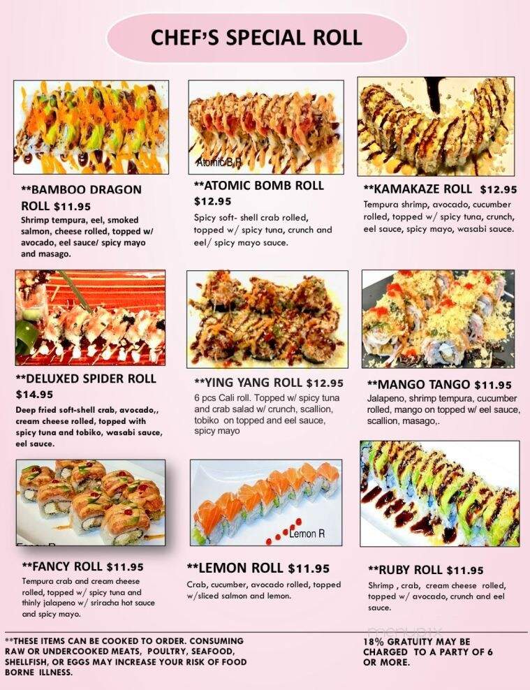 Yamato Philadelphia Steakhouse - Philadelphia, MS menu_pic