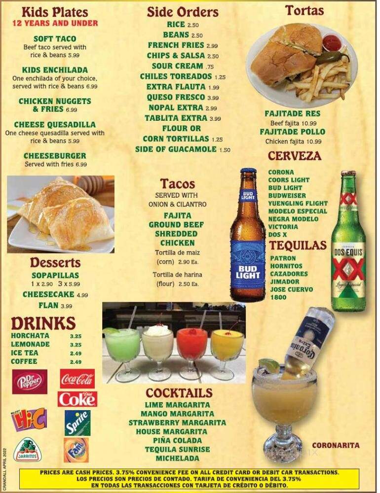 Rodriguez Mexican Grill - Crandall, TX menu_pic