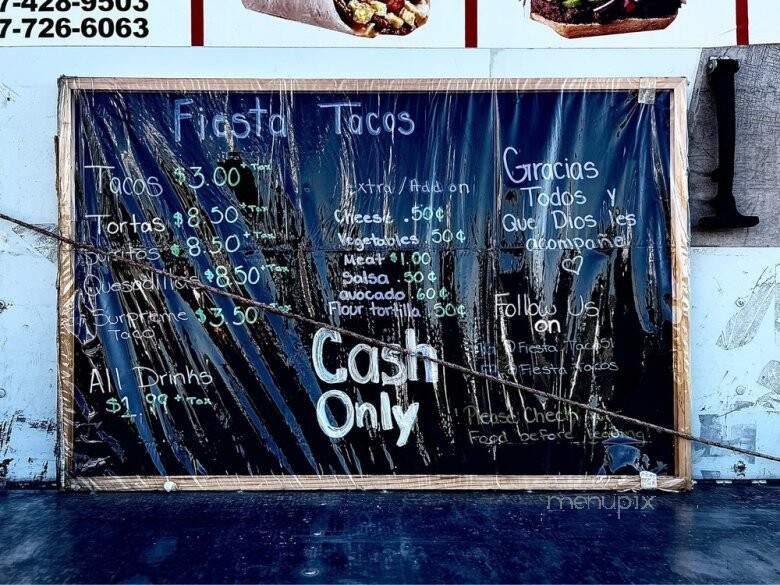 Fiesta Tacos - Brownsburg, IN menu_pic