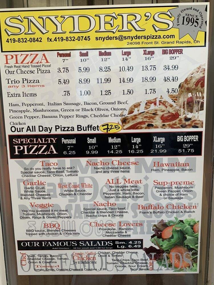 Snyders Pizza and Subs - Grand Rapids, OH