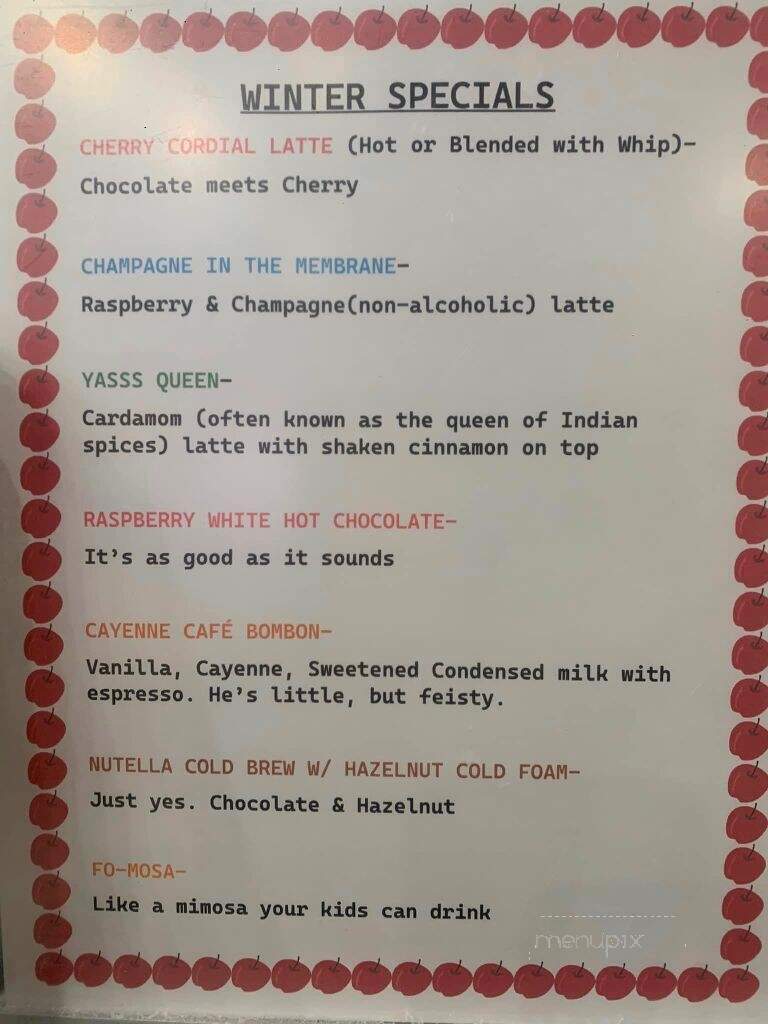 Moxie Coffee Company - Seymour, IN menu_pic