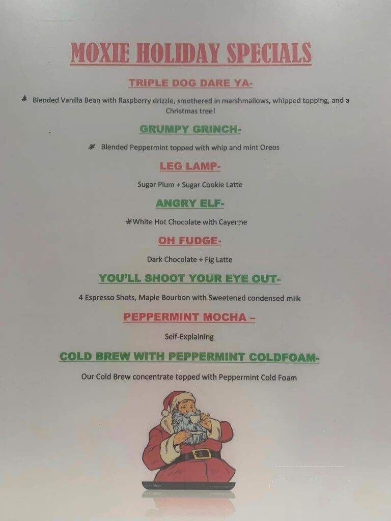 Moxie Coffee Company - Seymour, IN menu_pic