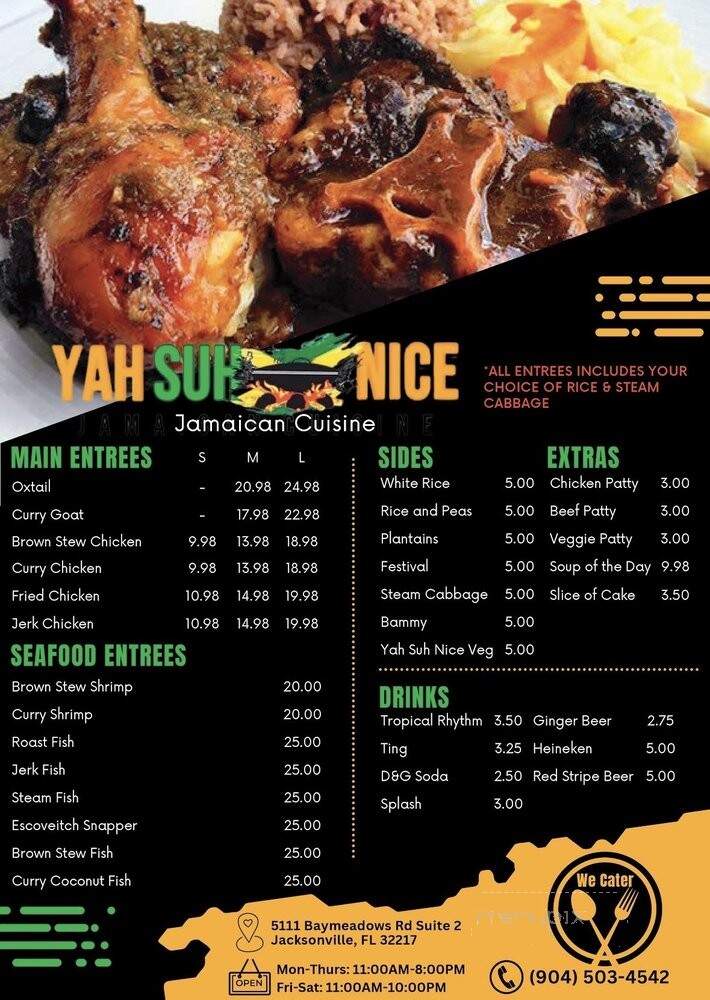 Yah Suh Nice - Jacksonville, FL menu_pic