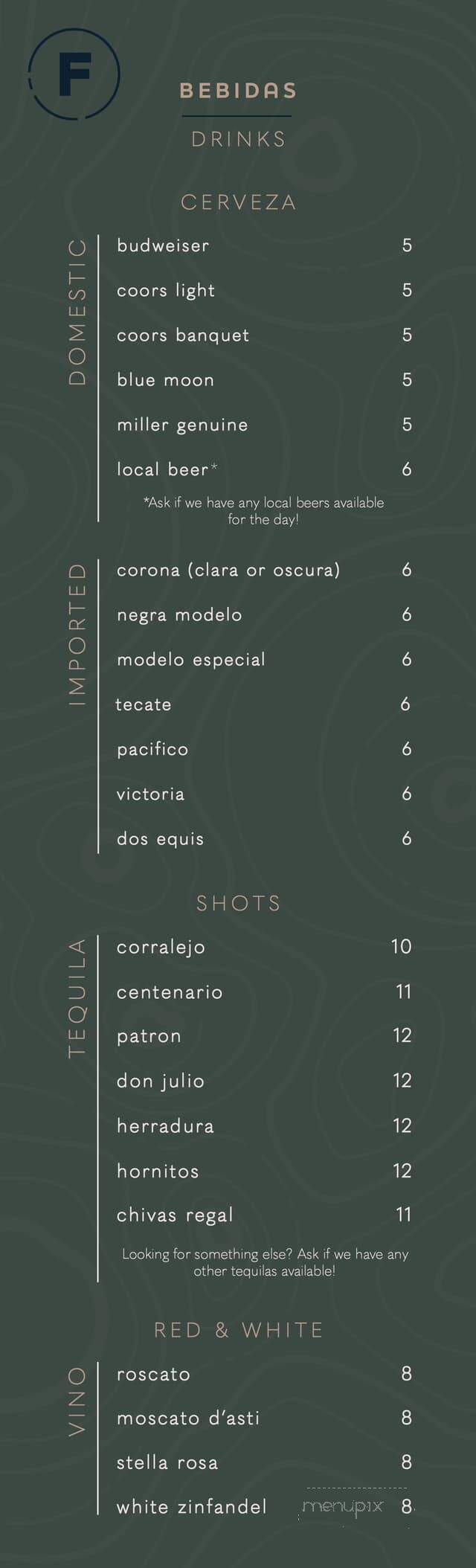 Francisco's Restaurant - Delta, CO menu_pic