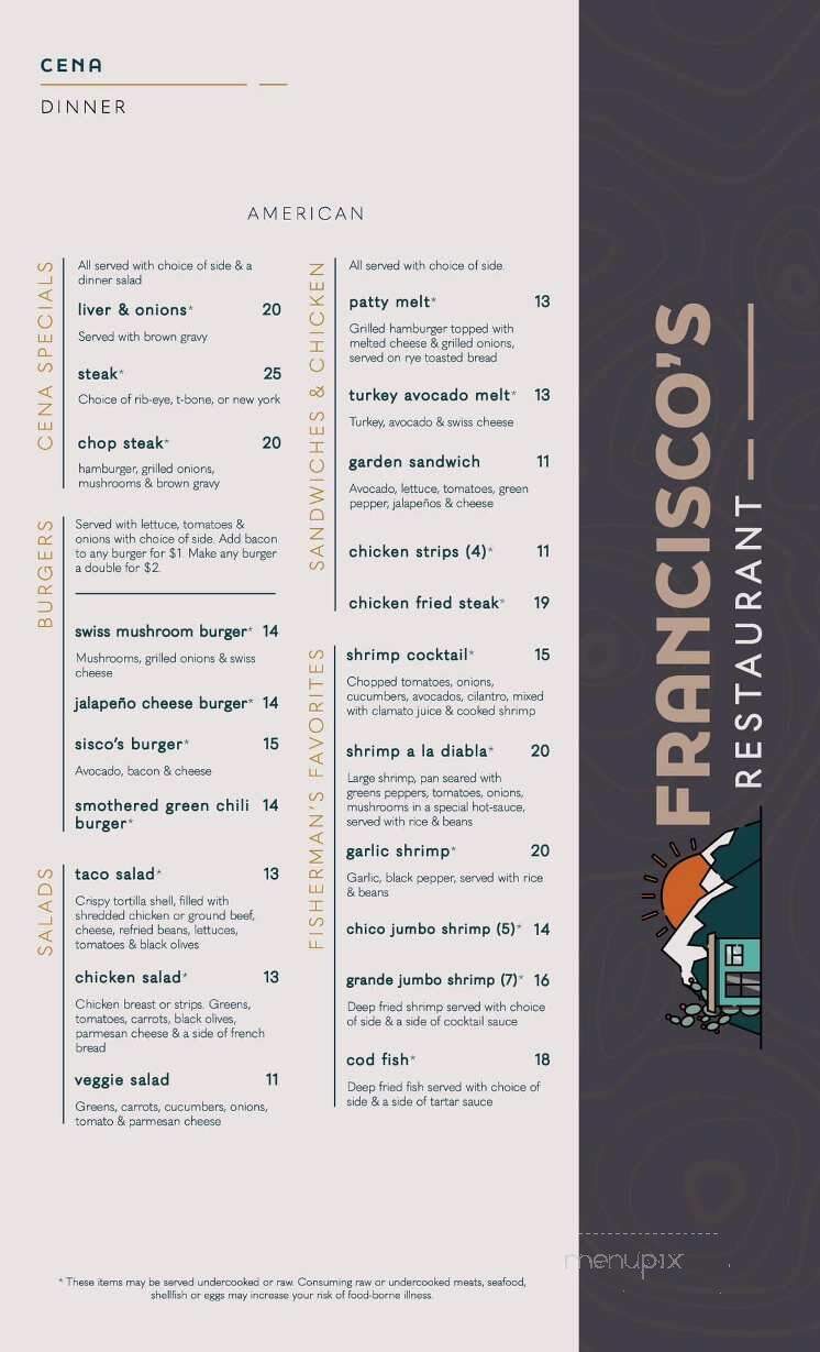 Francisco's Restaurant - Delta, CO menu_pic