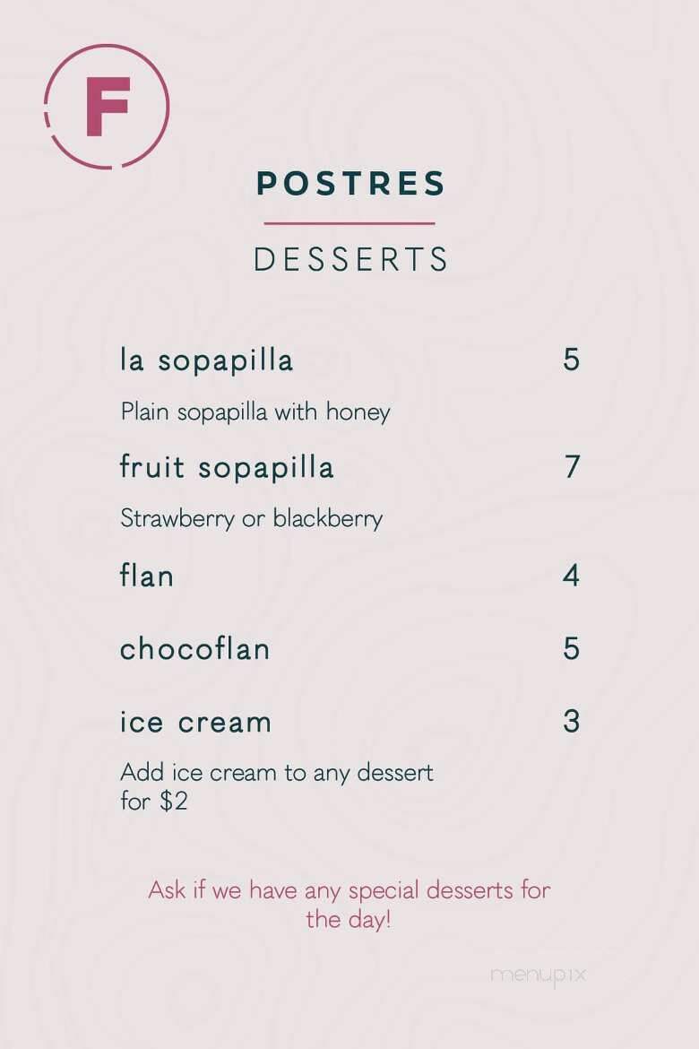 Francisco's Restaurant - Delta, CO menu_pic