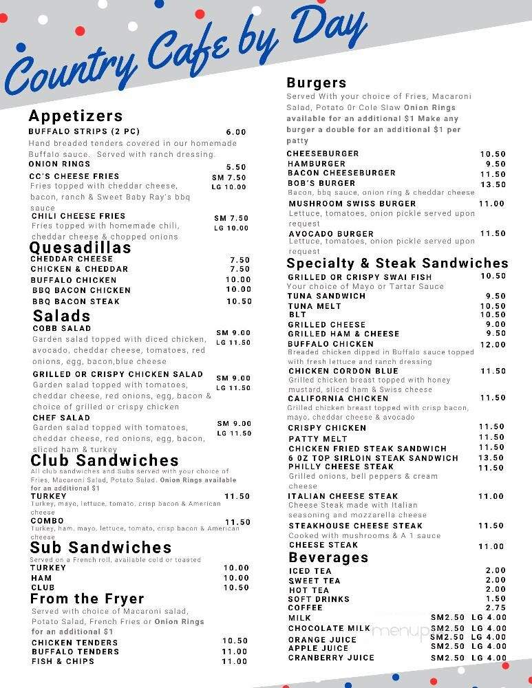 Country Cafe - Porterville, CA menu_pic