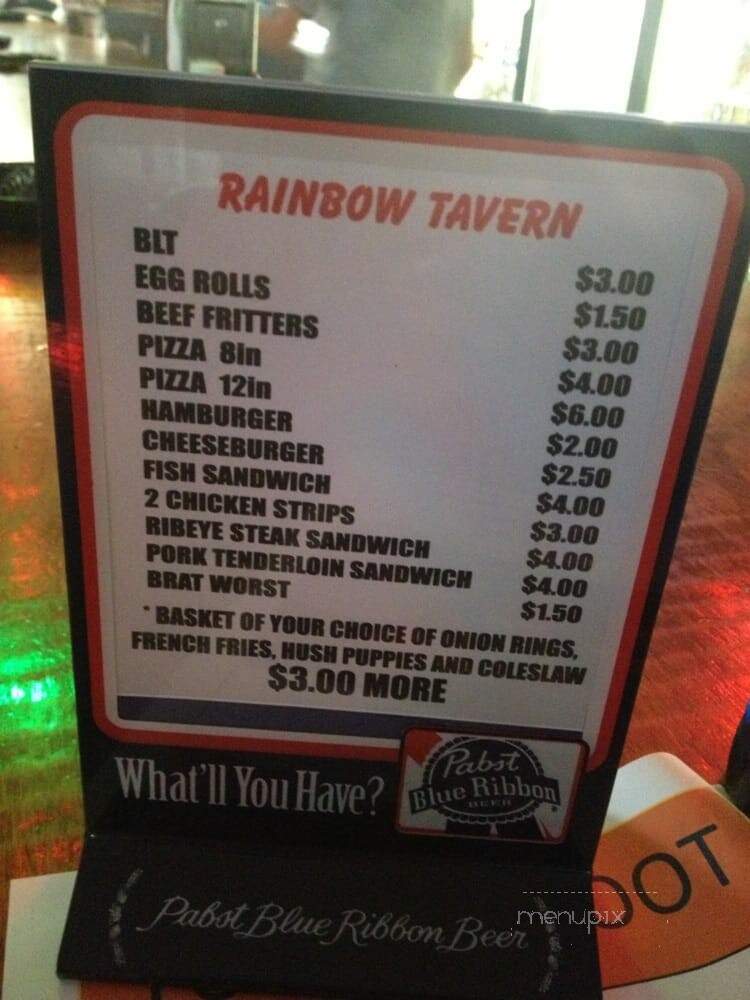 Rainbow Tavern - Vine Grove, KY menu_pic