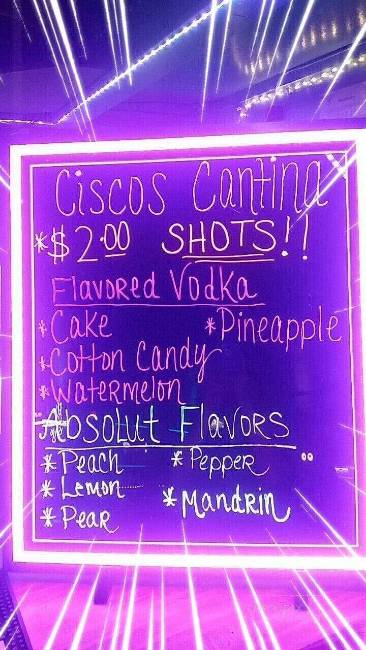 Cisco's Hideaway - Grand Isle, LA menu_pic