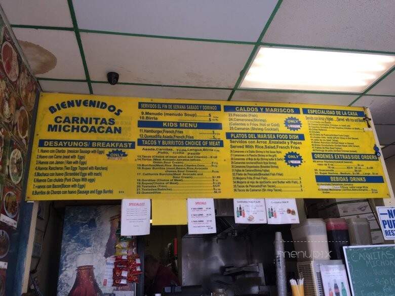 Carnitas Michoacan - Sun Valley, CA menu_pic