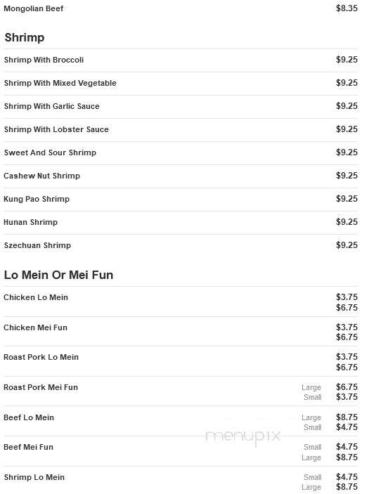 New China Buffet - Lady Lake, FL menu_pic