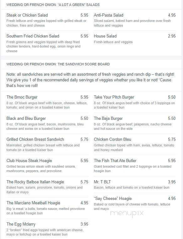 Eau Claire Street Cafe Bar - Butler, PA menu_pic