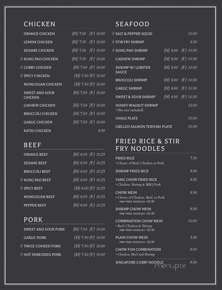 Dai-Ichi - Fresno, CA menu_pic