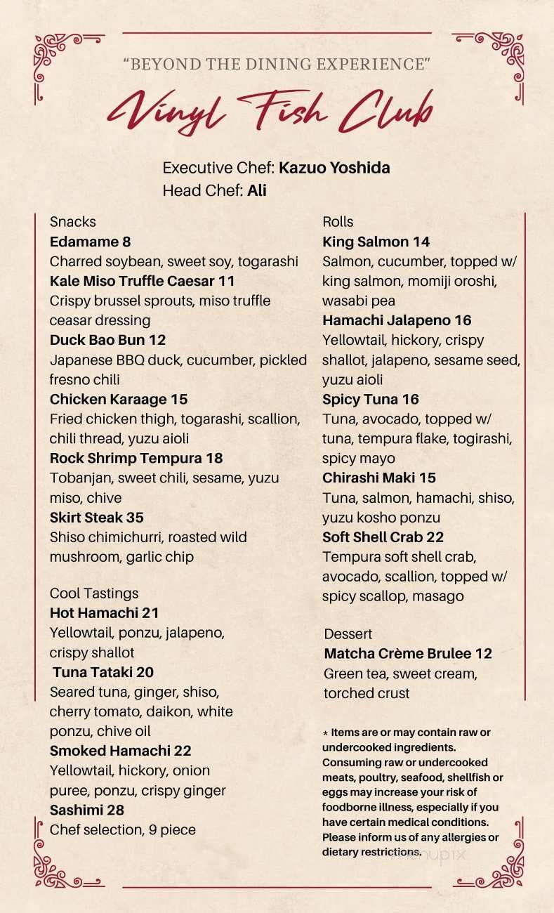 Kurafuto Restaurant - West Palm Beach, FL menu_pic